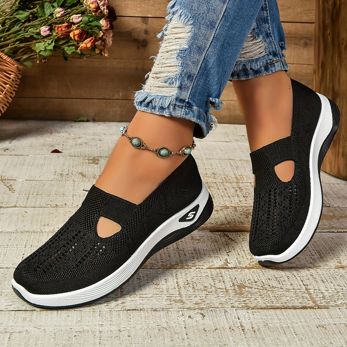 Olivia Sneakers Casual Slip-On Lightweight Outdoor Flat Shoes