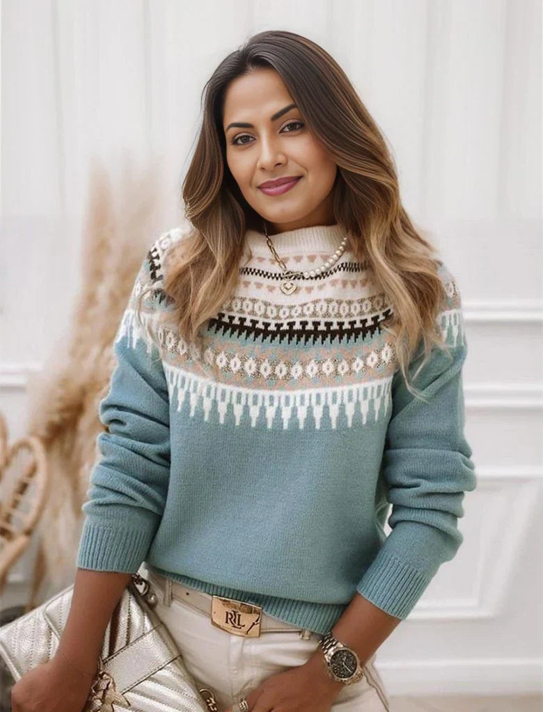 Olivia Norwegian Pullover – Women's Sweater with Nordic Pattern