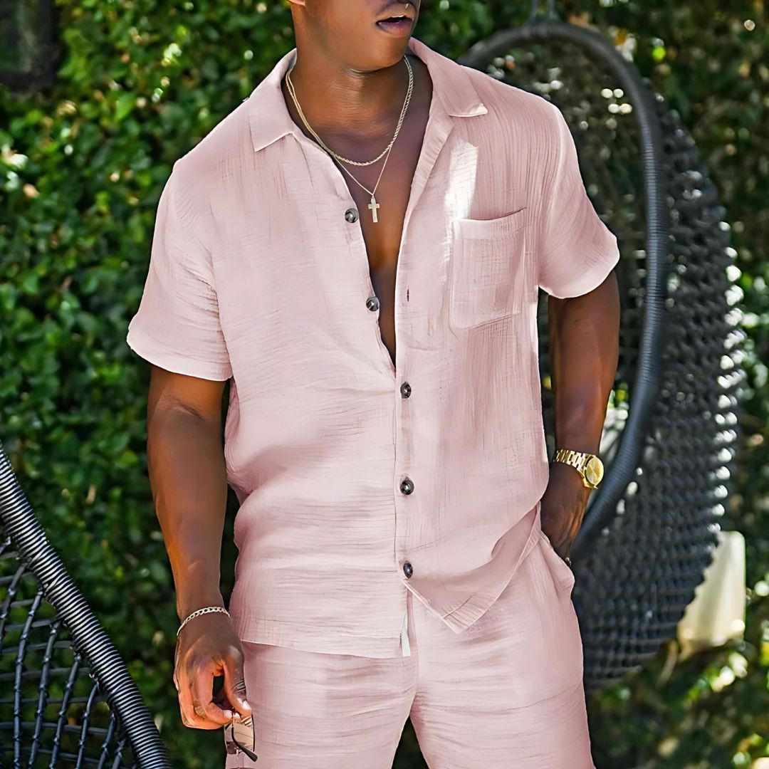 Emil Classic Two-Piece Set with Shirt and Matching Shorts