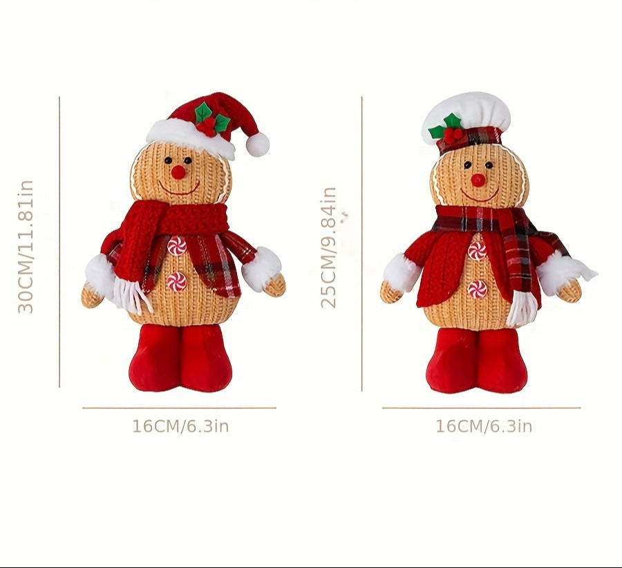 2-piece | Handmade Knit Christmas Figures Decoration