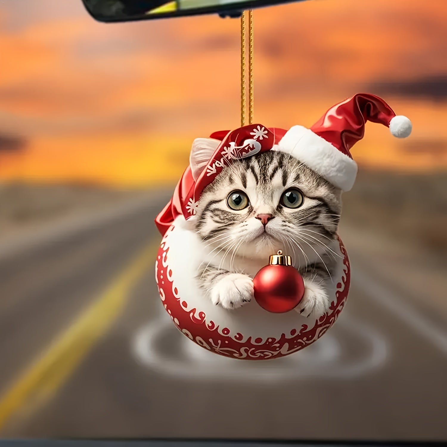 Vintage Advent Calendar with Acrylic Cat Pendants 2025, 24-Day Christmas Countdown for Cat Lovers