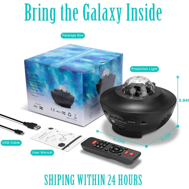 Galaxy LED Speaker Projector Light