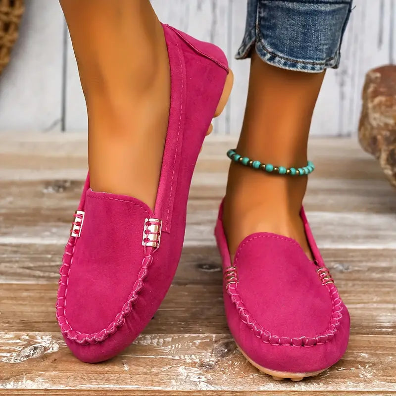 Lars Lightweight Suede Shoes with Non-slip Flat Sole