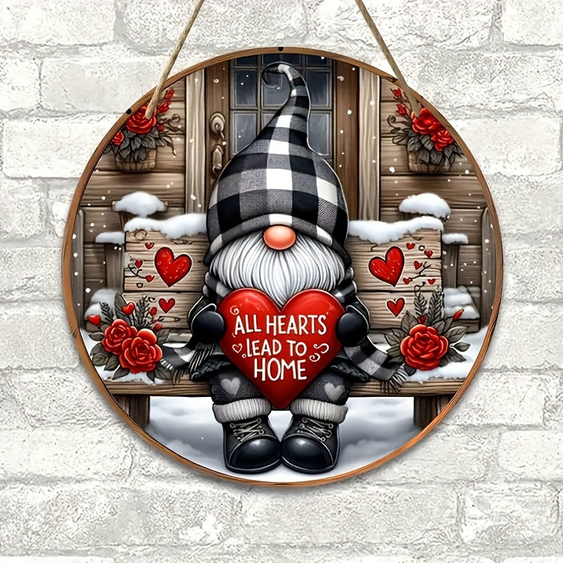 Christmas Gnome Wooden Door Sign Wall Decoration