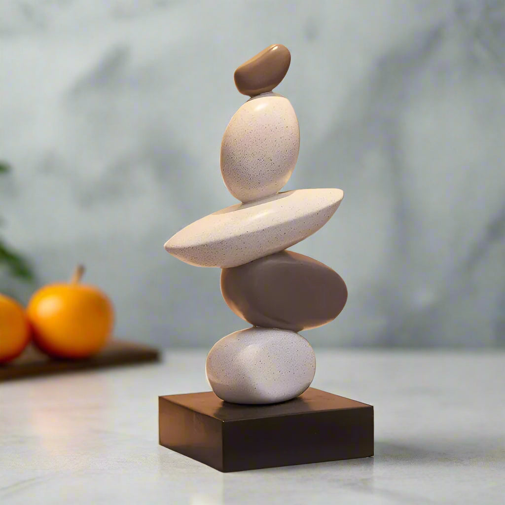 ZenStack - Modern Balanced Stone Sculpture for Home Decor