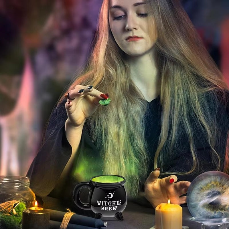 SpookySips – Halloween Cauldron Ceramic Mug