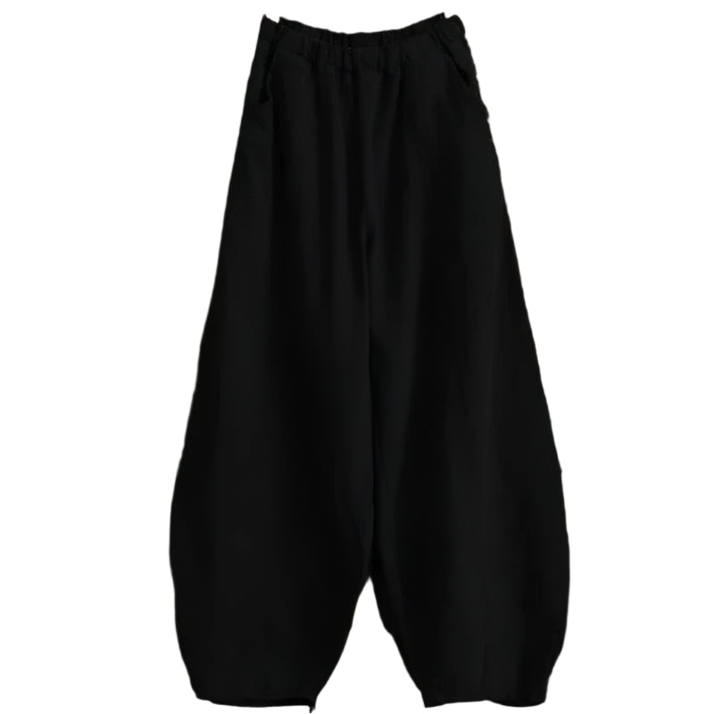 Lina Relaxed Wide-Leg Pants with Pockets