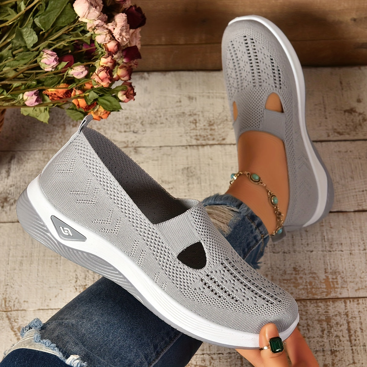 Olivia Sneakers Casual Slip-On Lightweight Outdoor Flat Shoes