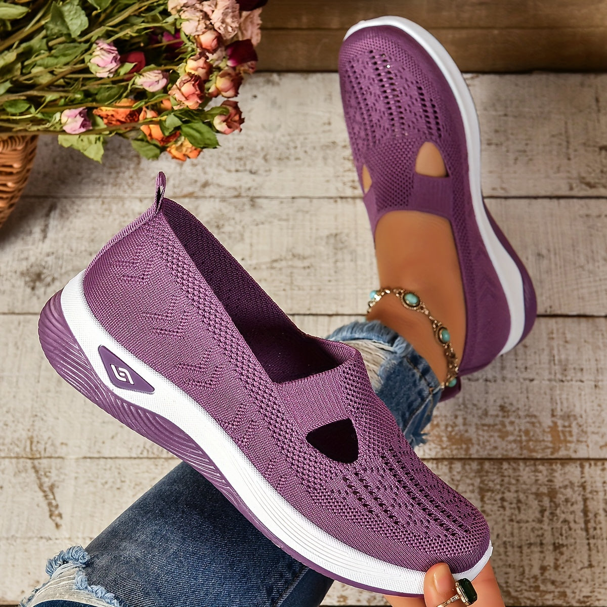 Olivia Sneakers Casual Slip-On Lightweight Outdoor Flat Shoes