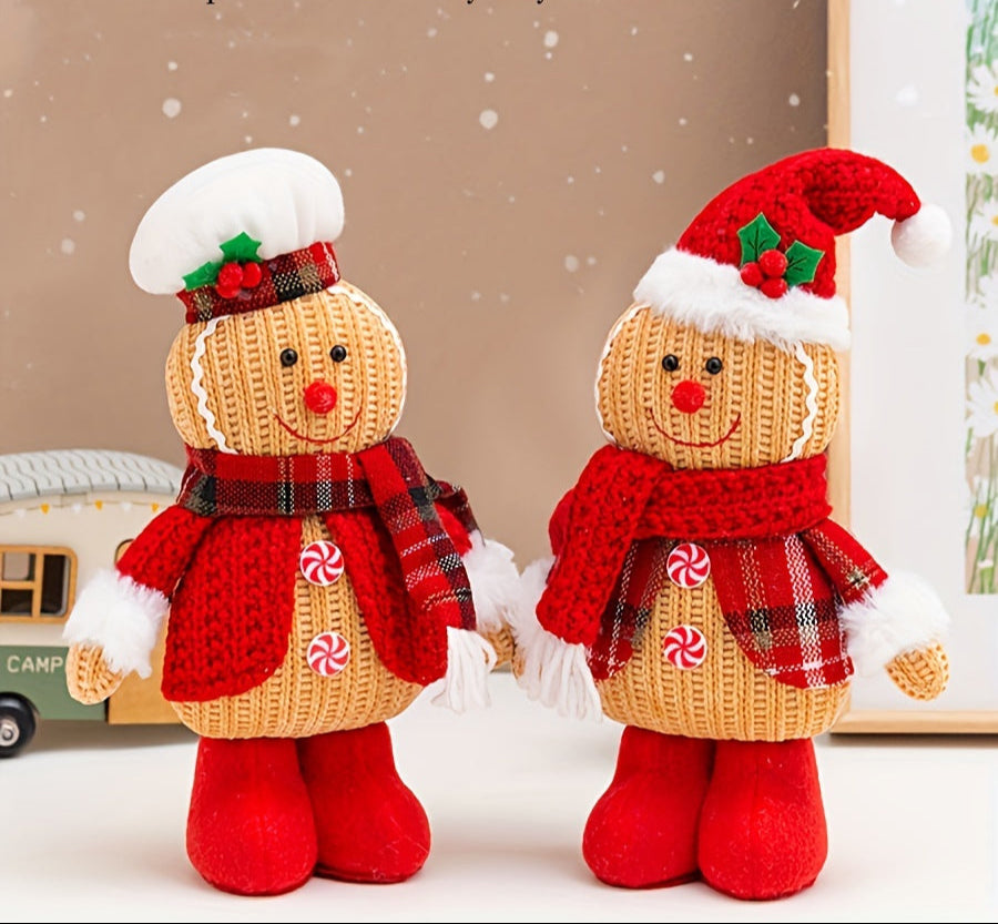 2-piece | Handmade Knit Christmas Figures Decoration