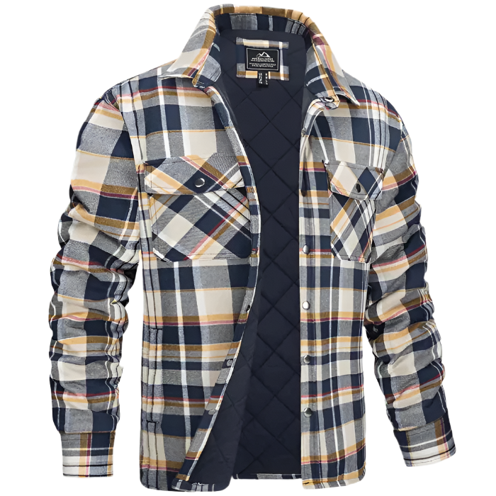 Mikkel Casual Button-Front Shirt – Men's Everyday Wear with Nordic Chest Pocket Design