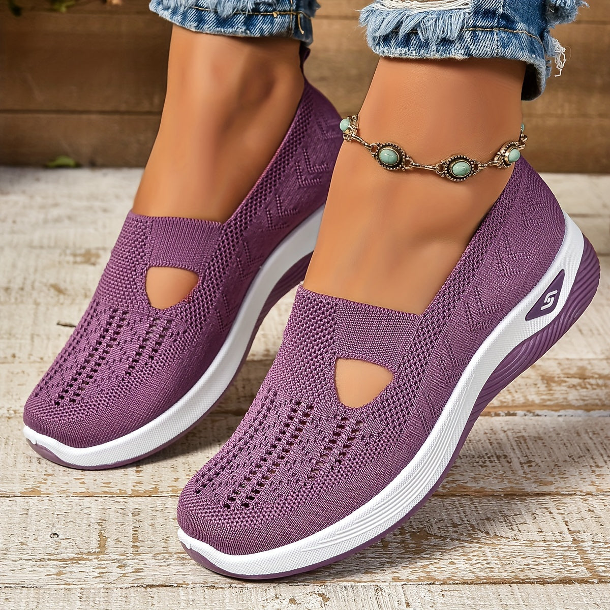 Olivia Sneakers Casual Slip-On Lightweight Outdoor Flat Shoes
