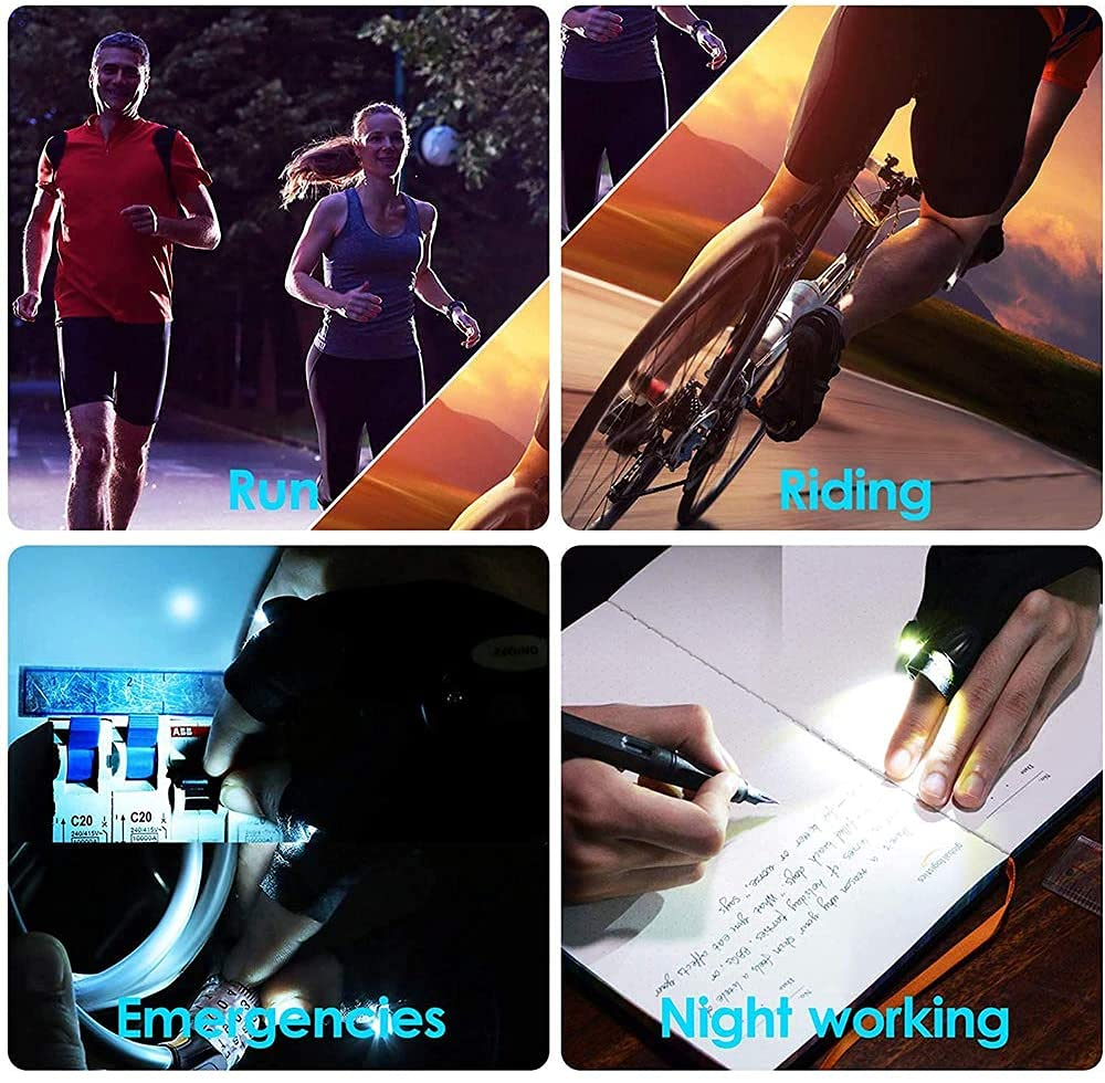 Fingerless LED Flashlight Gloves | Hands-Free Lighting for DIY, Camping, and Repairs