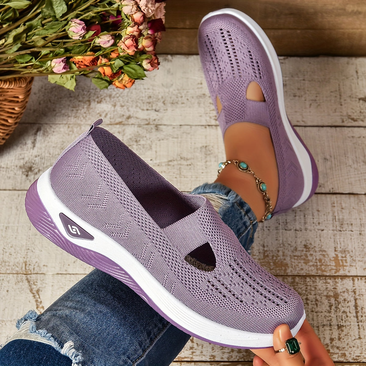 Olivia Sneakers Casual Slip-On Lightweight Outdoor Flat Shoes
