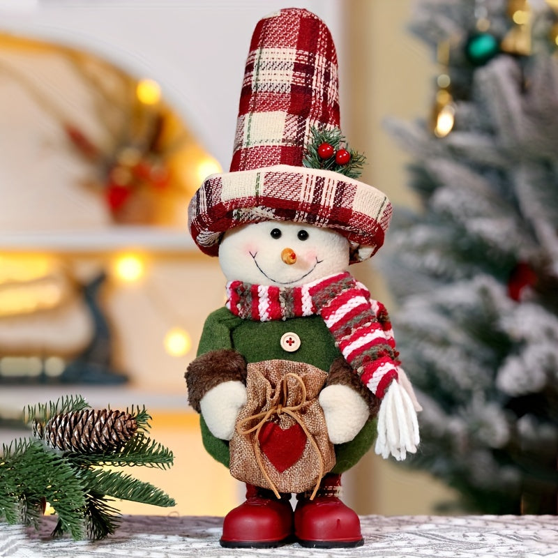 Vintage Karo Santa Claus & Snowman Figurine