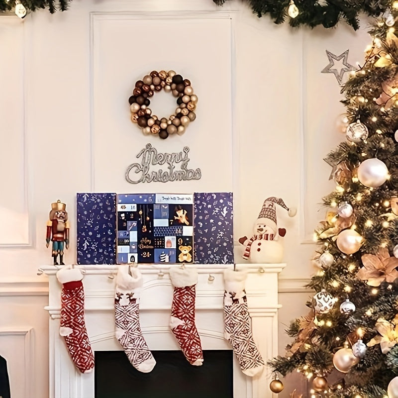 DIY Advent Calendar Set – 24 fillable paper boxes with lids and a variety of accessories for gifting and crafting
