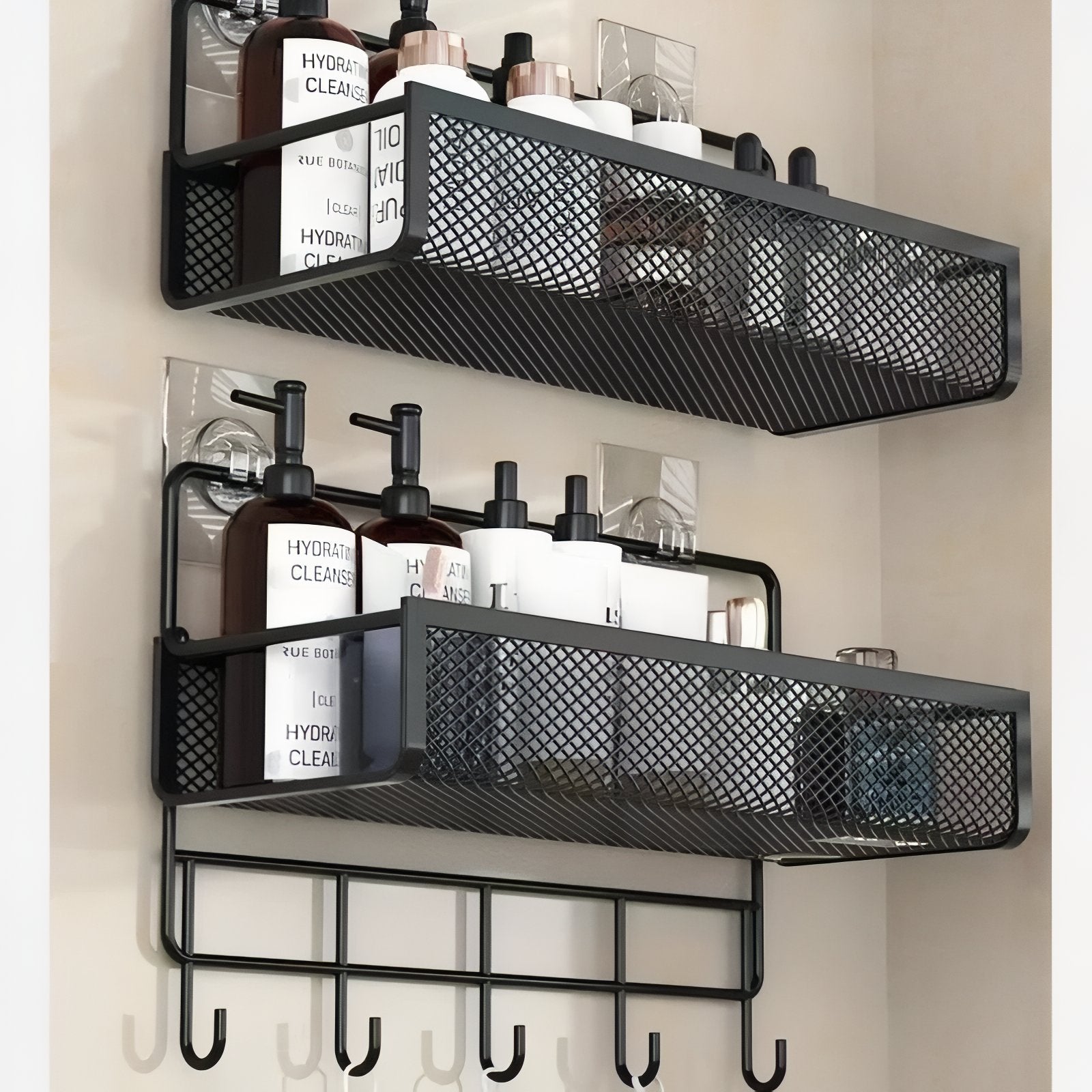 PladsSmart Wall Shelf with Hooks
