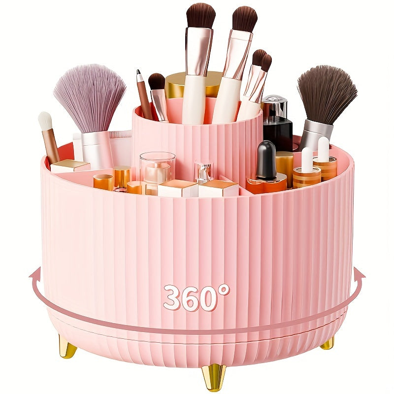 ElegantSpin 360° Rotatable Organizer – Cosmetic Storage