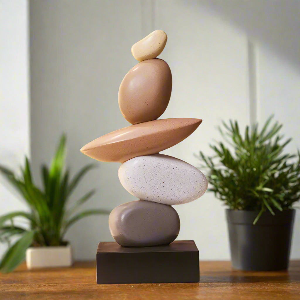 ZenStack - Modern Balanced Stone Sculpture for Home Decor