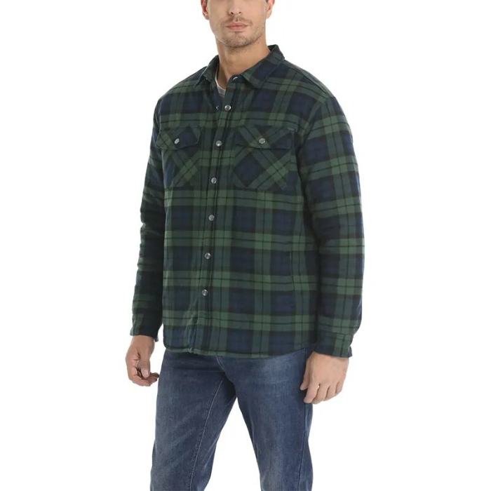 Mikkel Casual Button-Front Shirt – Men's Everyday Wear with Nordic Chest Pocket Design