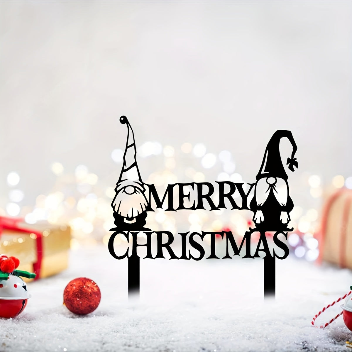Charming Metallic Christmas Garden Stake