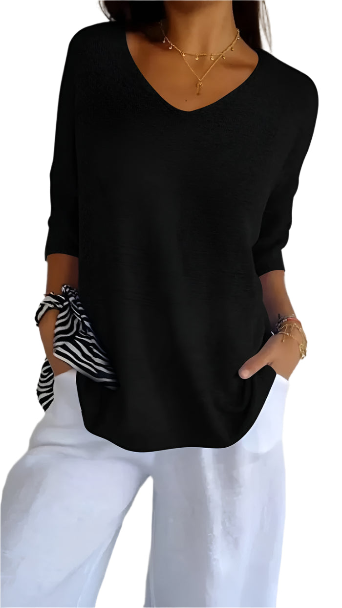 Camilla | Stylish V-neck top for effortless comfort