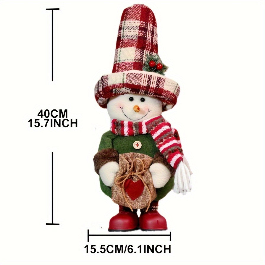 Vintage Karo Santa Claus & Snowman Figurine