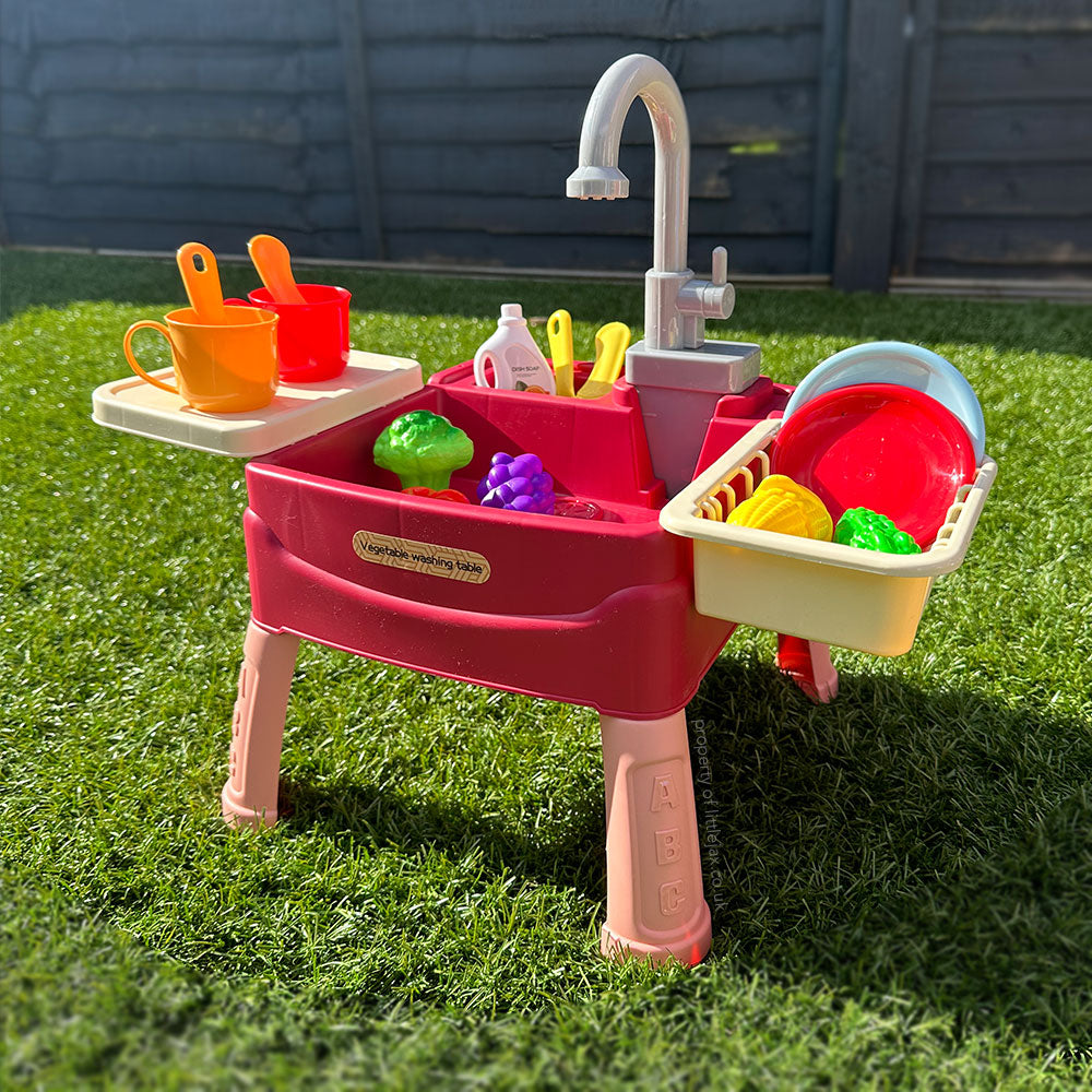 SplashLearn - Kids' Kitchen Sink with Functional Faucet