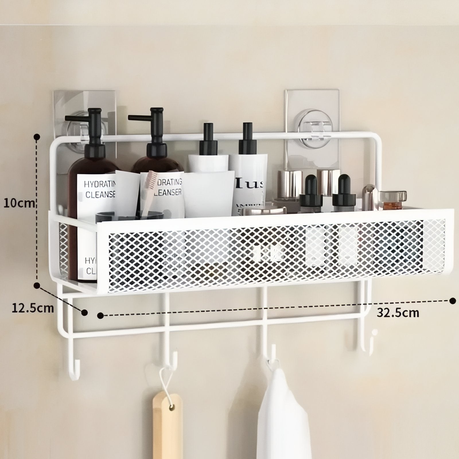 PladsSmart Wall Shelf with Hooks