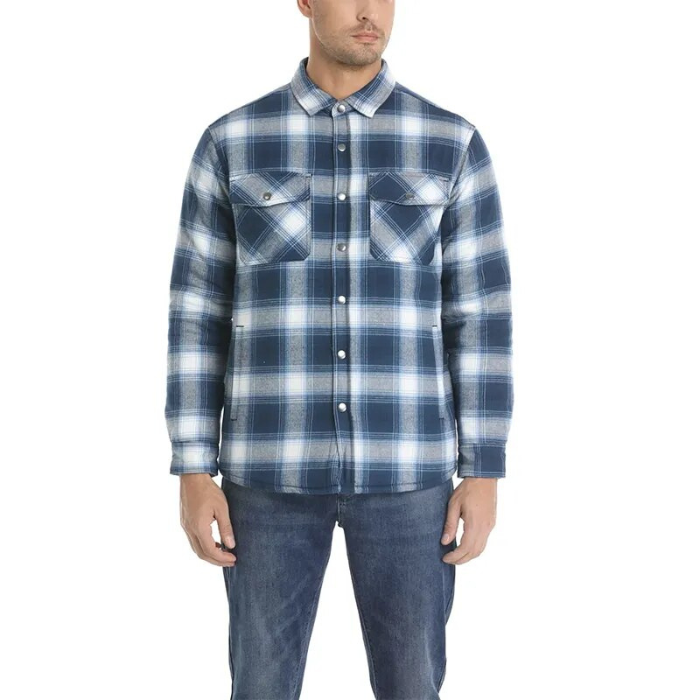 Mikkel Casual Button-Front Shirt – Men's Everyday Wear with Nordic Chest Pocket Design