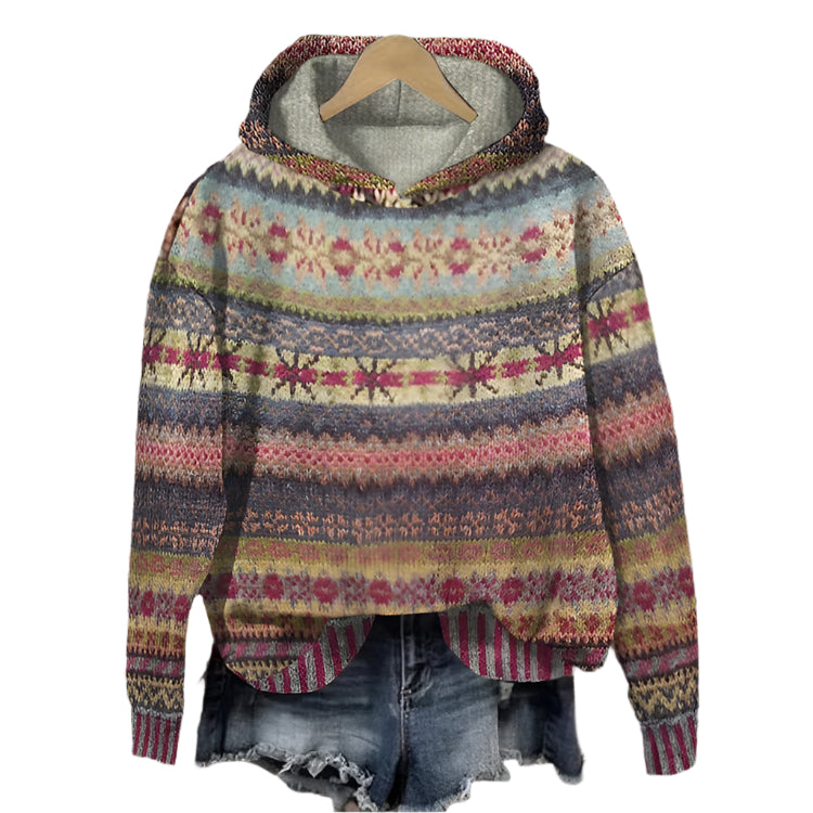 Gabrielle Ethnic Retro Hoodie