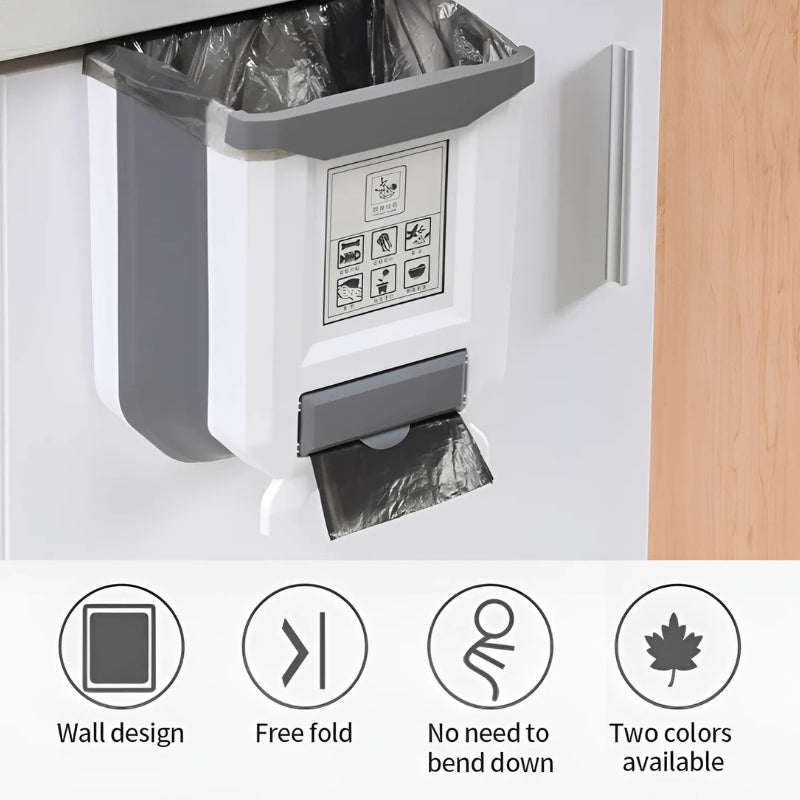 FlexBin Foldable Hanging Trash Can – Space-Saving & Portable Waste Solution