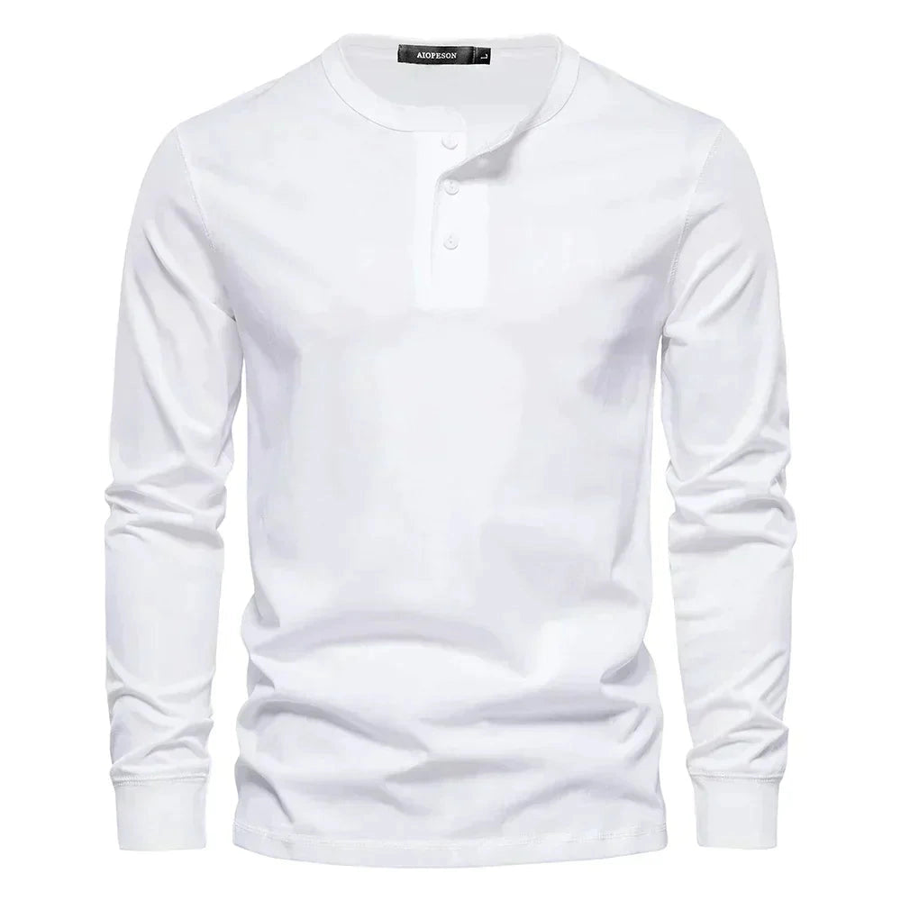 Emil Long-Sleeve Henley Shirt – Slim Fit and Timeless Design