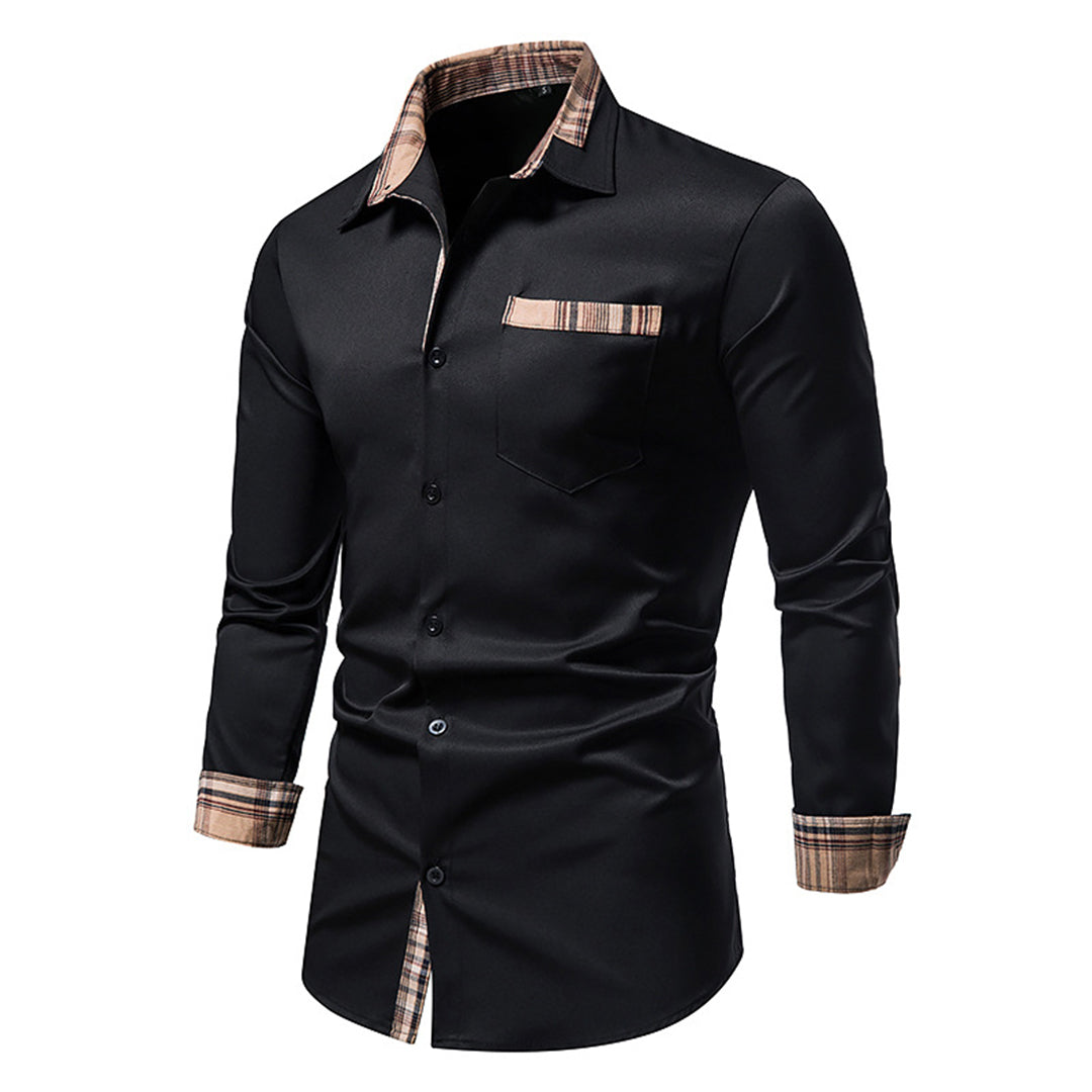 Noah - Casual Long Sleeve Shirt with Buttons and Pockets