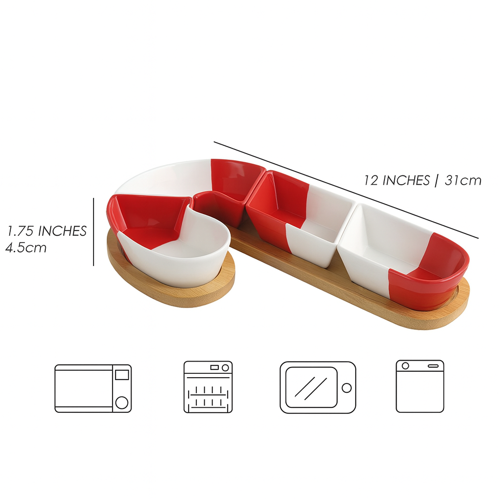 Canelora | Festive Candy Cane Tray