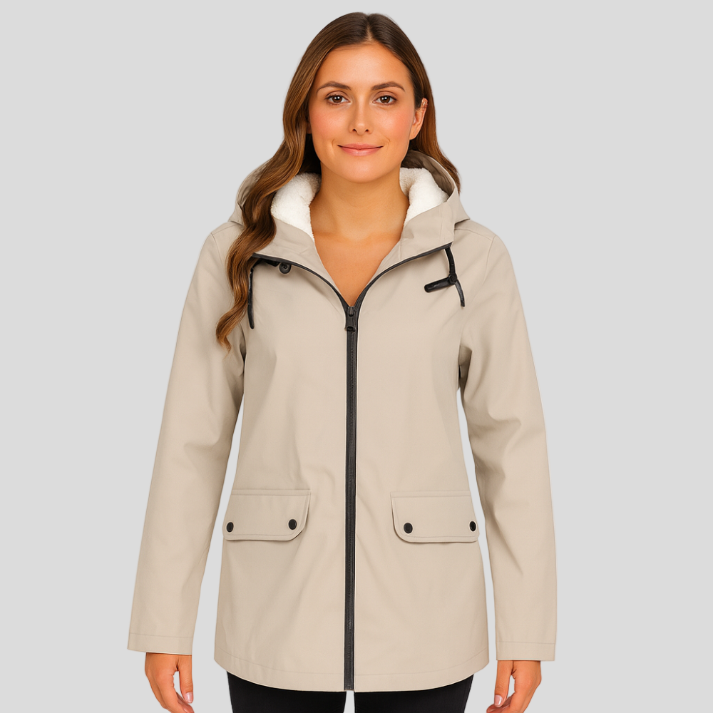 Greta | Women's Transition Jacket with Zipper, Hood, and Pockets