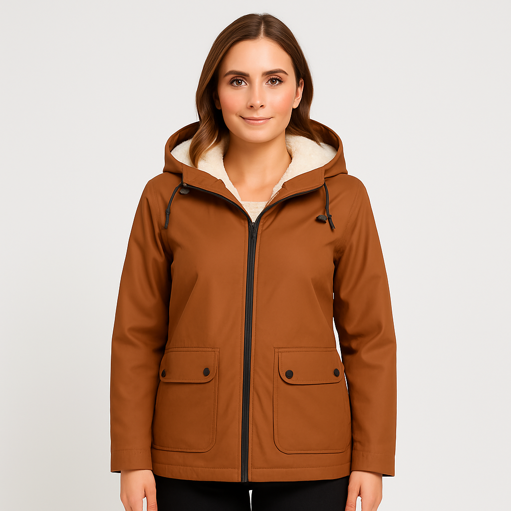 Greta | Women's transitional jacket with zipper, hood, and pockets