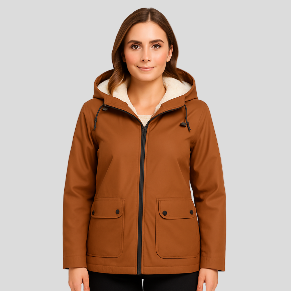 Greta | Women's Transition Jacket with Zipper, Hood, and Pockets