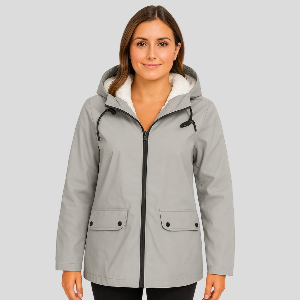 Greta | Women's Transition Jacket with Zipper, Hood, and Pockets