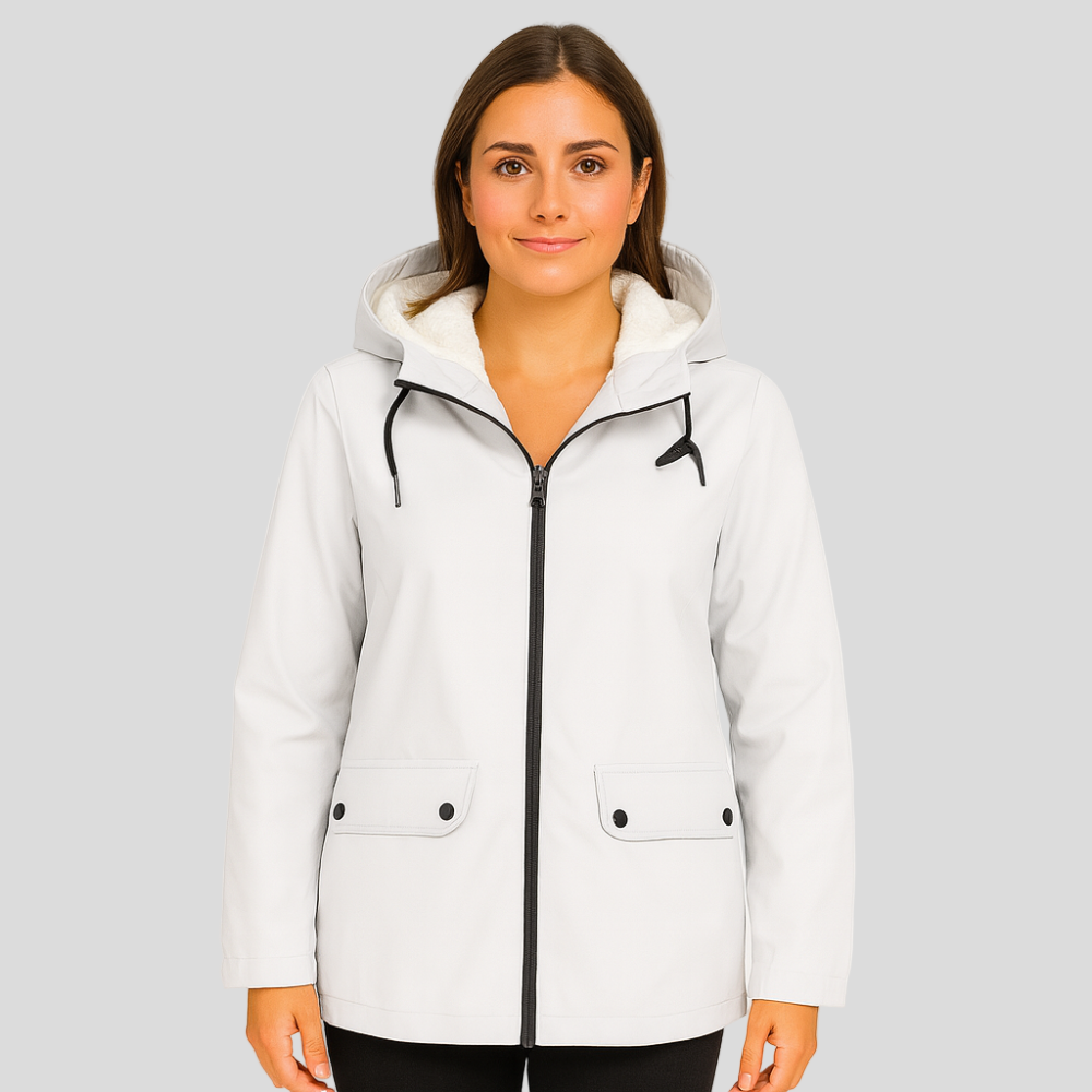 Greta | Women's Transition Jacket with Zipper, Hood, and Pockets