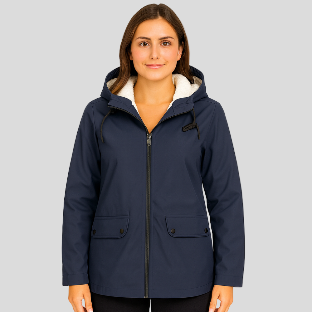 Greta | Women's Transition Jacket with Zipper, Hood, and Pockets