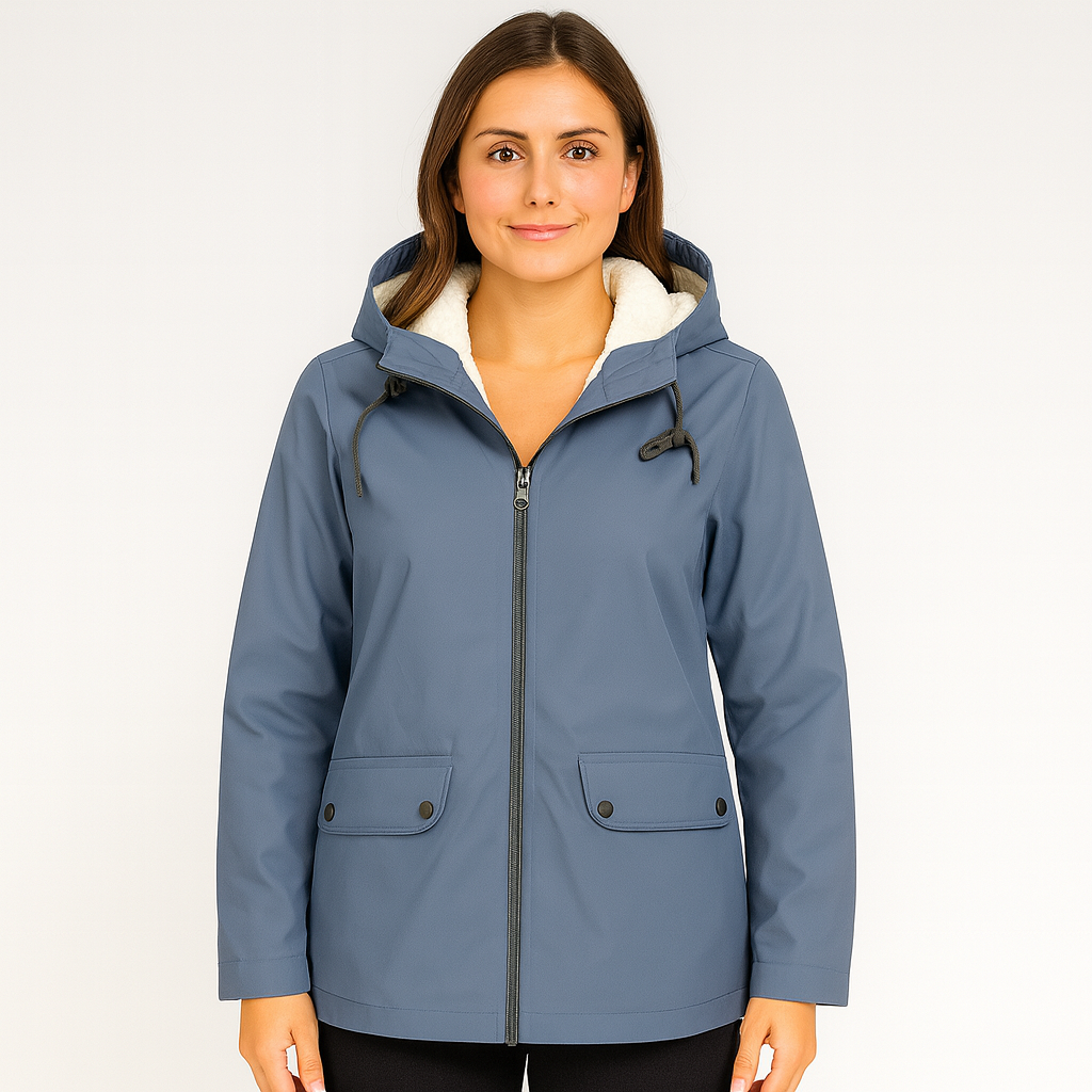 Greta | Women's transitional jacket with zipper, hood, and pockets