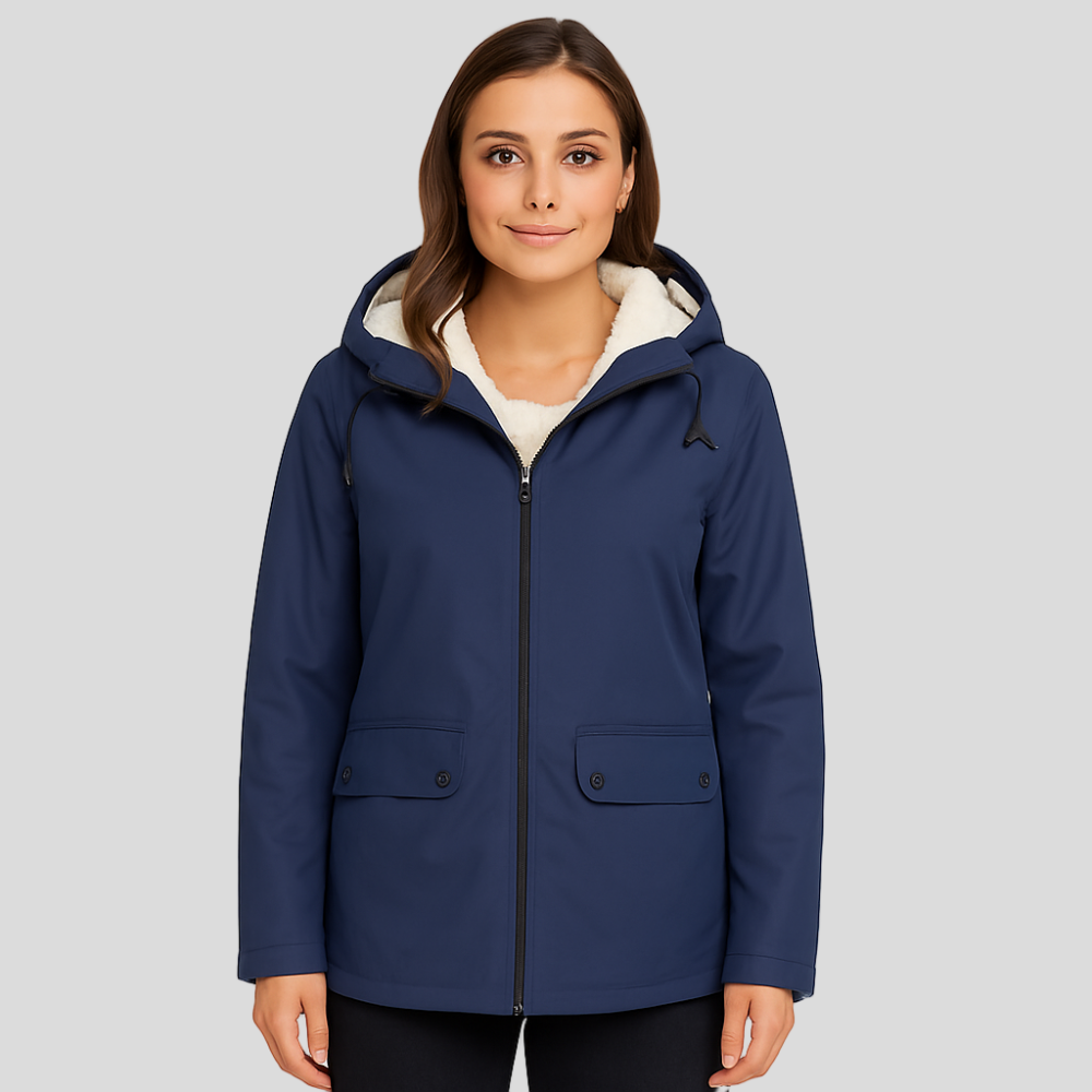 Greta | Women's Transition Jacket with Zipper, Hood, and Pockets