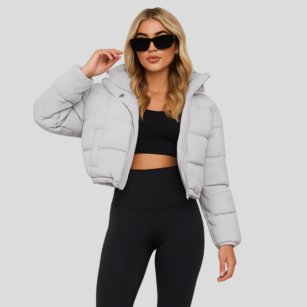 Alora | Pleated Drawstring Winter Coat