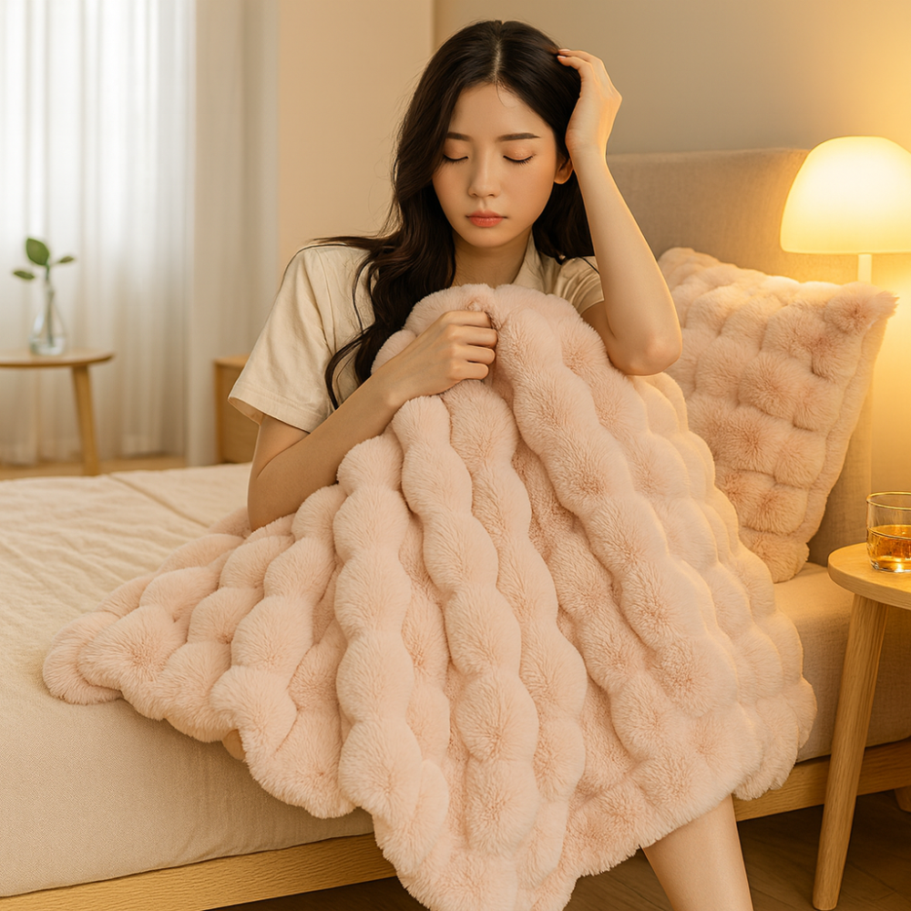 Sylvia | Double Thick Premium Plush Blanket for All Year Round