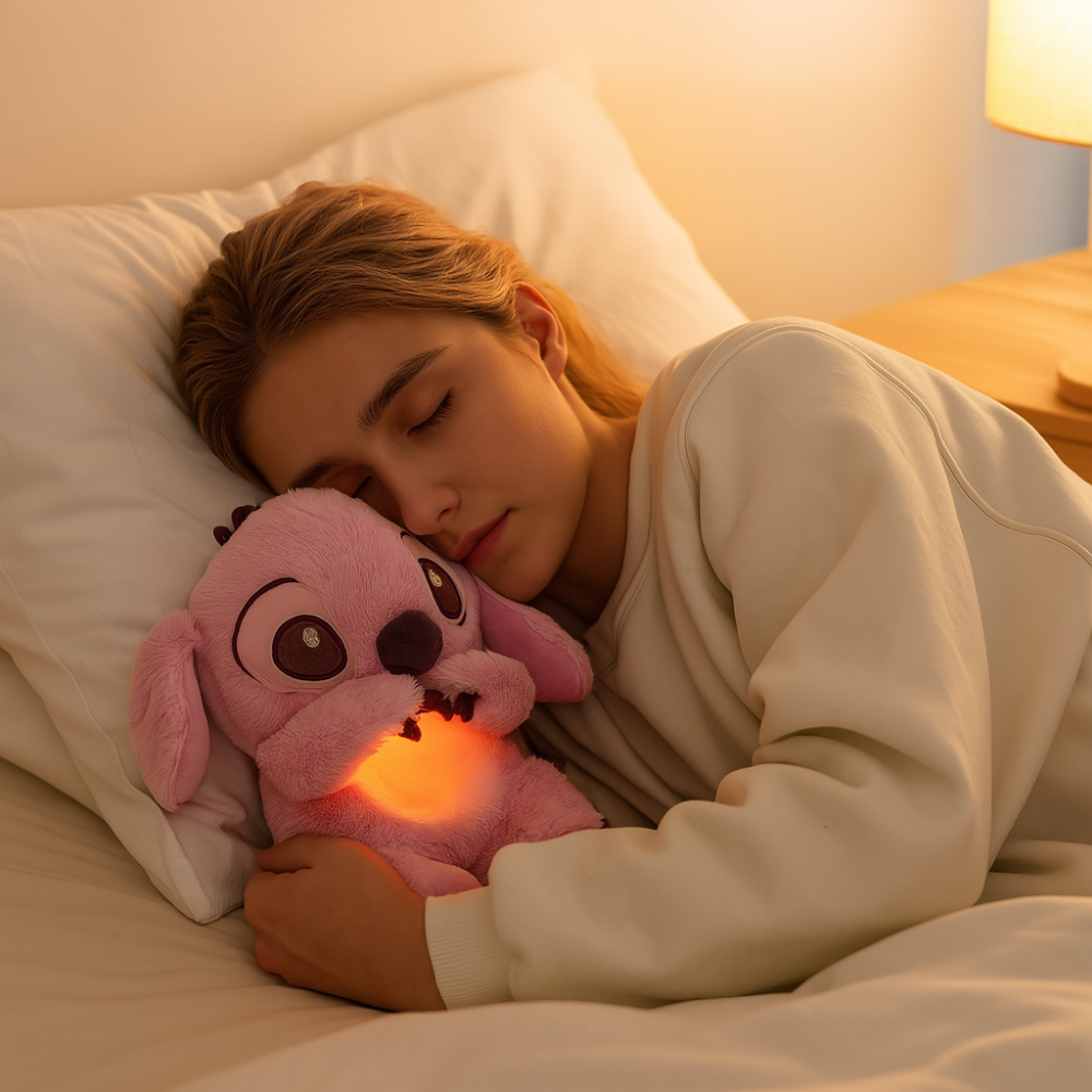 Atmender Plush Companion – Calming Sounds, Night Light, and Stress Relief | Perfect for Children and Adults