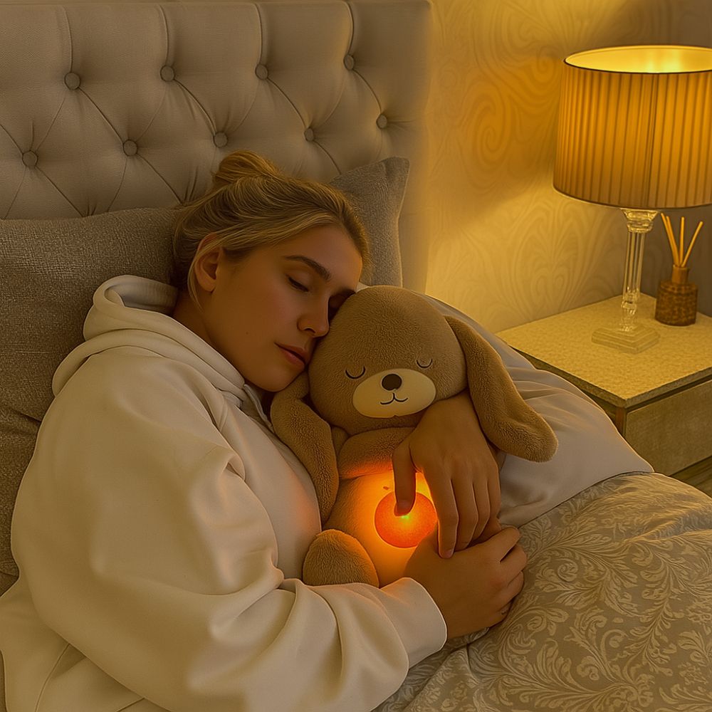 Atmender Plush Companion – Calming Sounds, Night Light, and Stress Relief | Perfect for Children and Adults