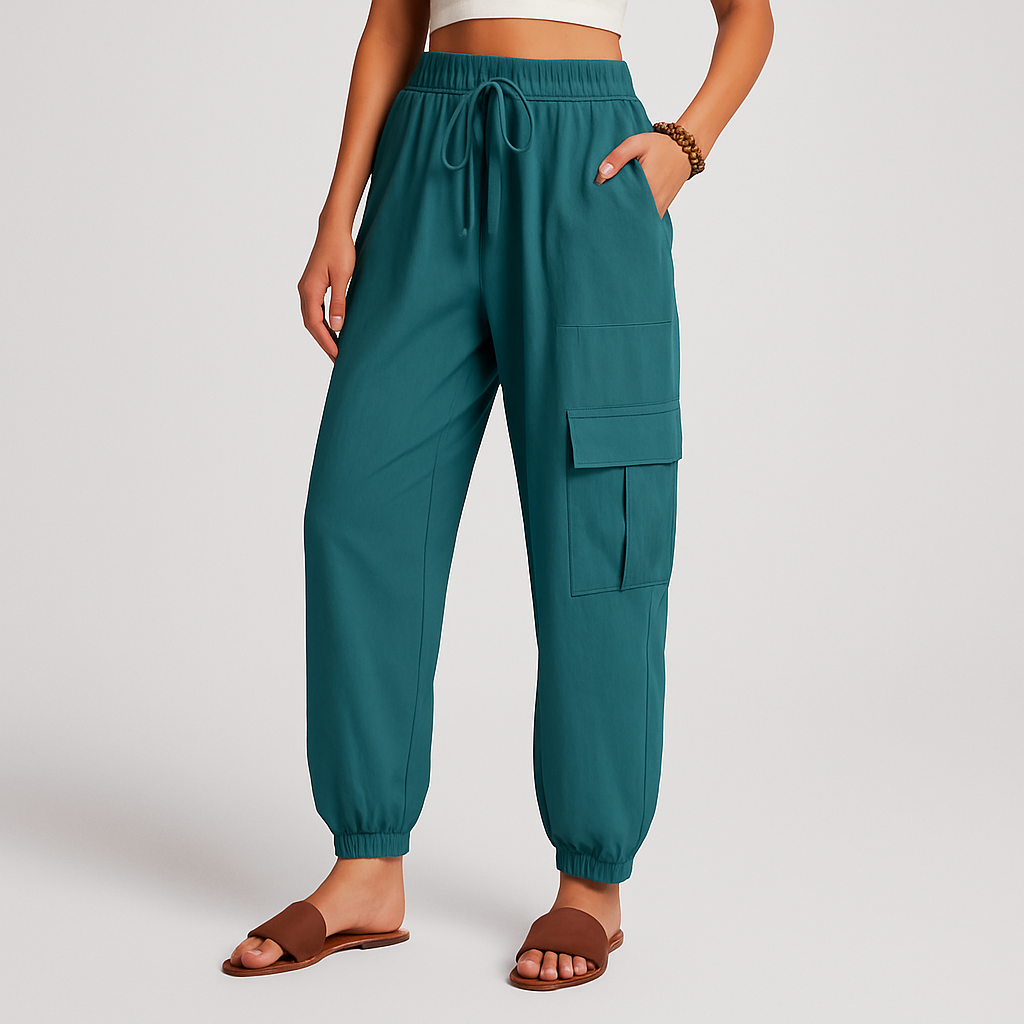 Brittany - Joggers with Practical Pocket and Drawstring