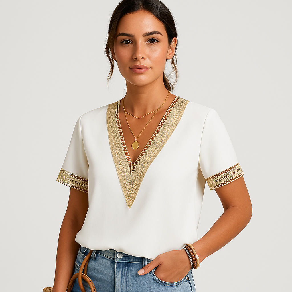 Misty - Summer Breeze V-Neck T-Shirt
