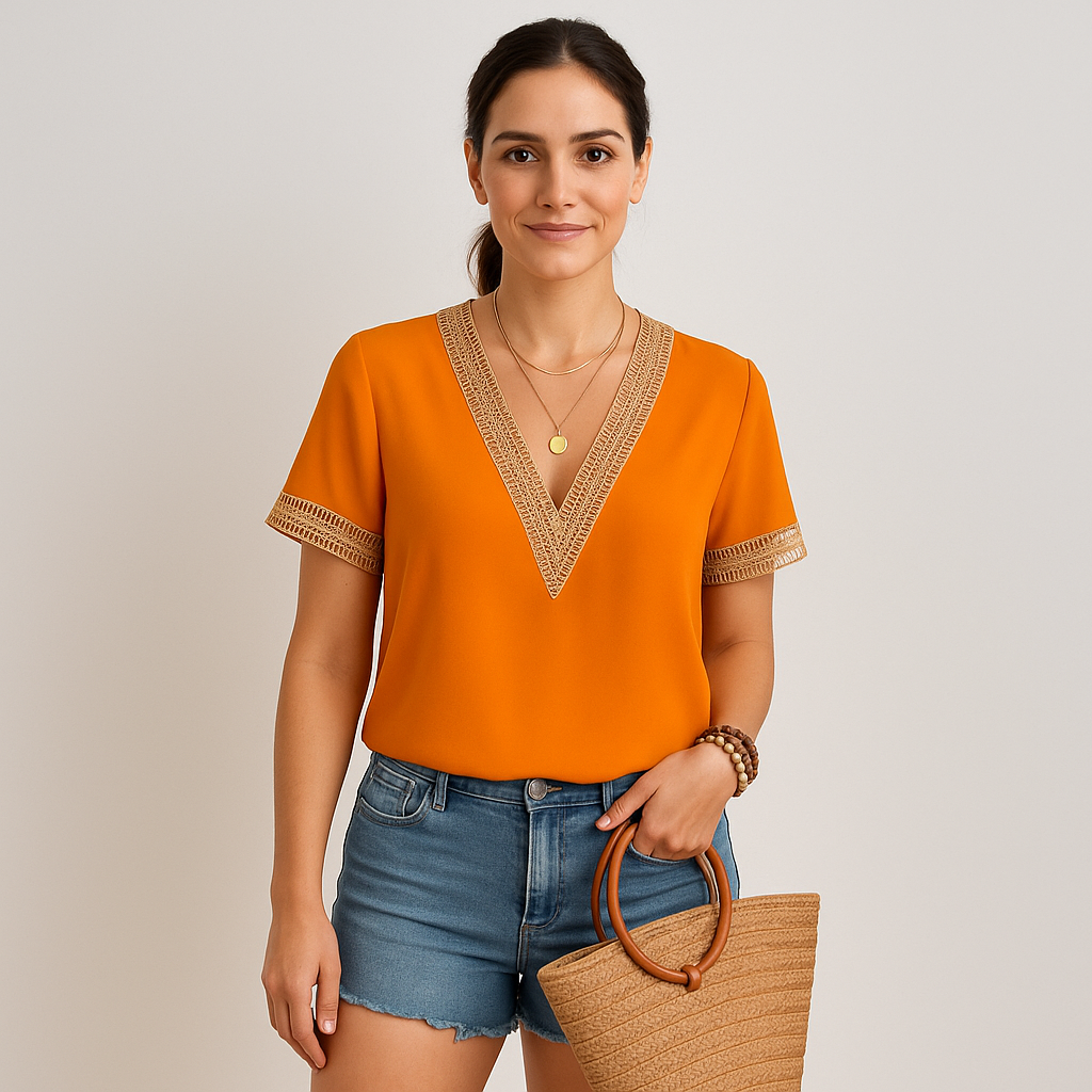 Misty - Summer Breeze V-Neck T-Shirt